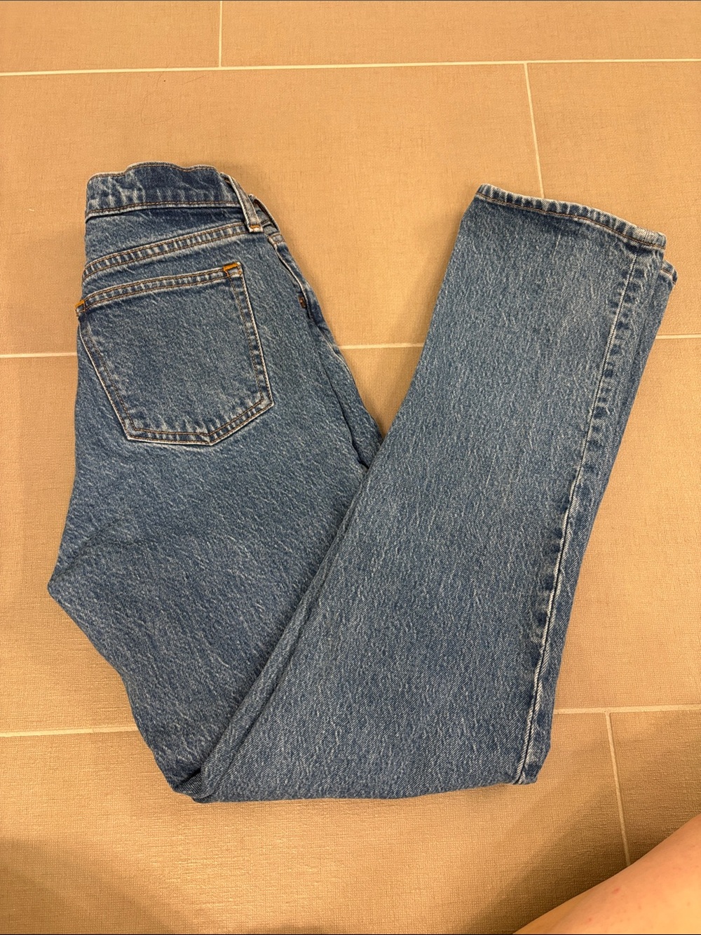 Abercrombie & Fitch Classic Straight-Leg Denim Jeans in Medium Blue